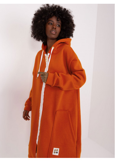 Mandarinkovo oranžová dlhá mikina