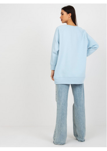 Svetlomodrá mikinová tunika