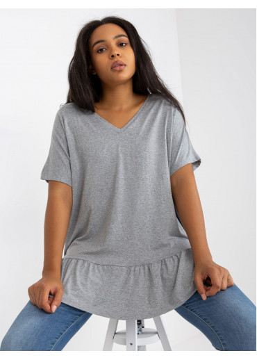 Sivá tričková tunika