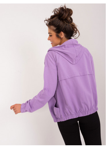 Fialová mikina s kapucňou