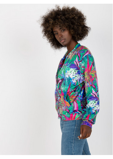 Zelená vzorovaná mikina