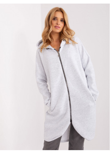 Púdrovo ružová predĺžená mikina