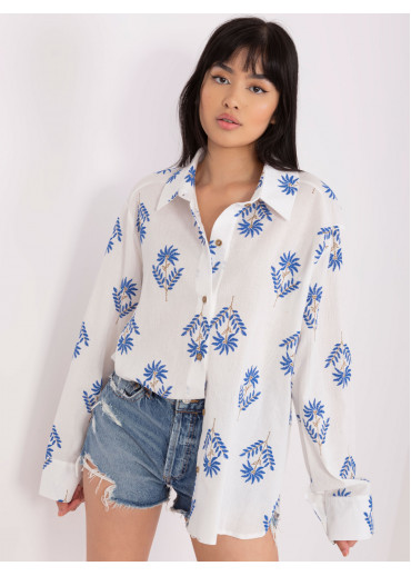 Svetlomodrá košeľa s potlačou