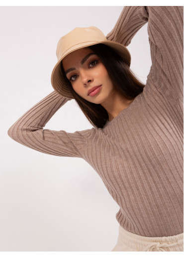 Béžovo hnedé tričko s dlhým rukávom