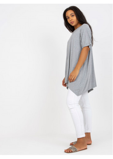 Sivá tričková tunika
