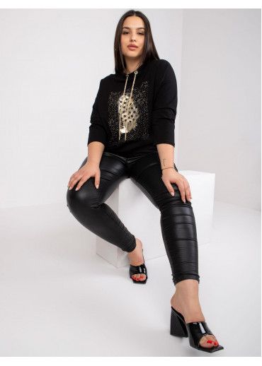 Čierne tričko s 3/4 rukávom