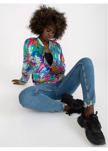 Zelená vzorovaná mikina