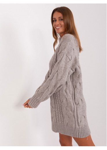 Sivý predĺžený sveter