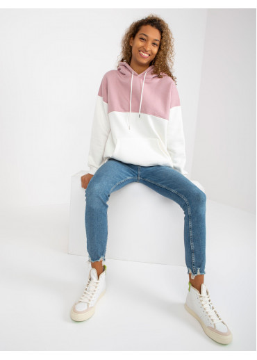 Tmavopúdrovo ružová dvojfarebná mikina