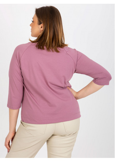 Tmavopúdrovo ružové tričko s potlačou