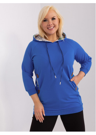 Modrá mikina s kapucňou