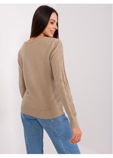 Béžovo hnedý pulóver