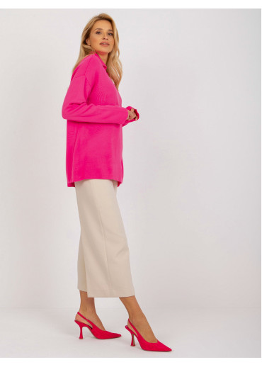 Neónovo ružový pulóver