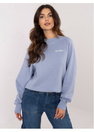 Svetlomodrá elegantná mikina