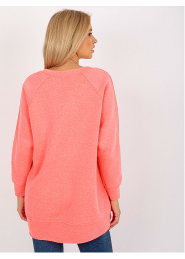 Neónovo ružová mikinová tunika