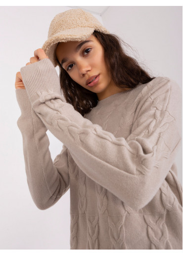 Béžovo hnedý pulóver