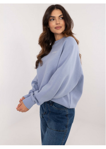 Svetlomodrá elegantná mikina