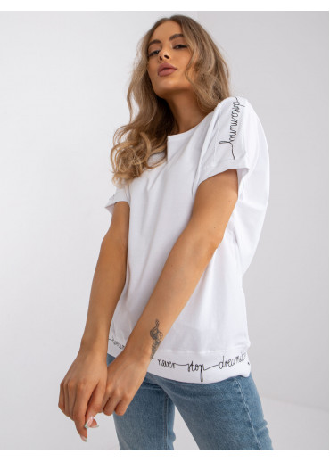Biele tričko s nápisom