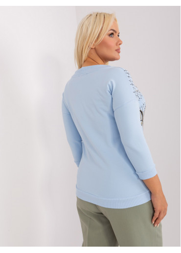 Svetlomodré tričko s potlačou