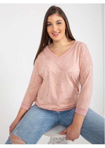 Púdrovo ružový pulóver