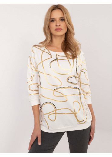 Smotanovo biela moderná mikina