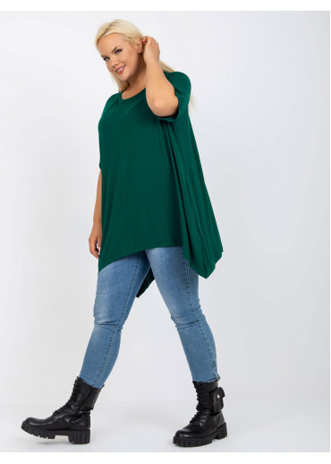 Tmavozelená tričková tunika