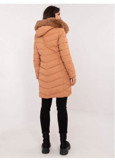 Hnedá prešívaná zimná bunda