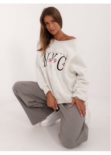 Svetlosivá dámska oversize mikina