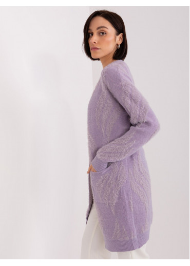 Fialový kardigán