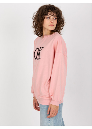 Púdrovo ružová mikina OK