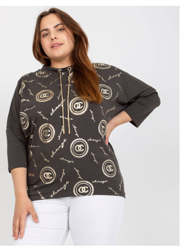 Khaki zelené tričko s potlačou