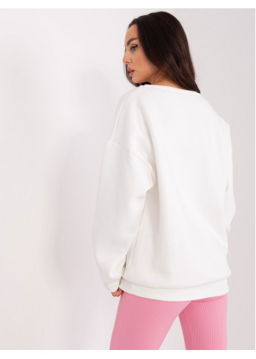 Smotanovo biela mikina s nápisom