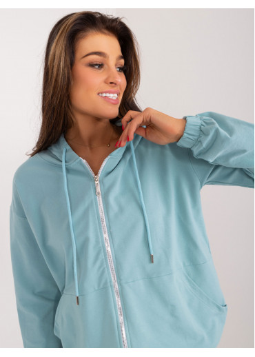 Svetlozelená mikina s kapucňou