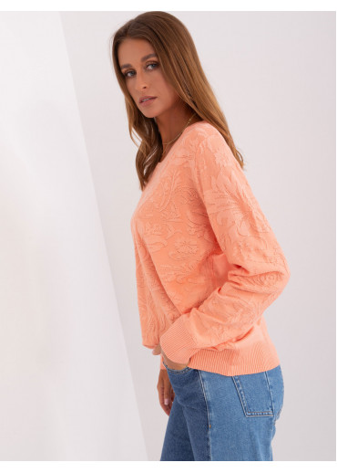 Broskyňovo ružový pulóver