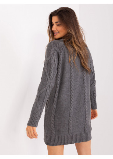 Tmavosivý predĺžený sveter