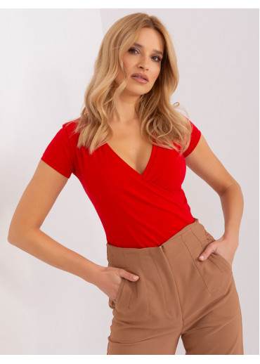 Červené zavinovacie tričko