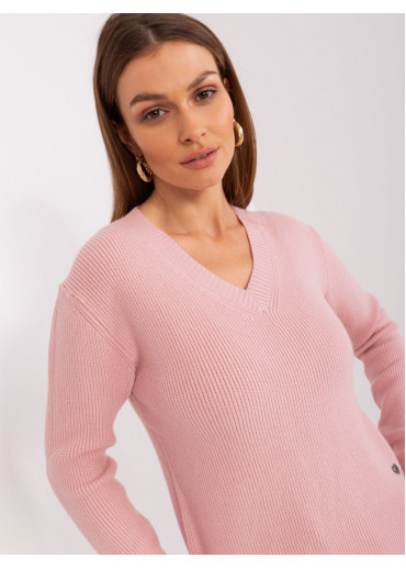 Púdrovo ružový pulóver