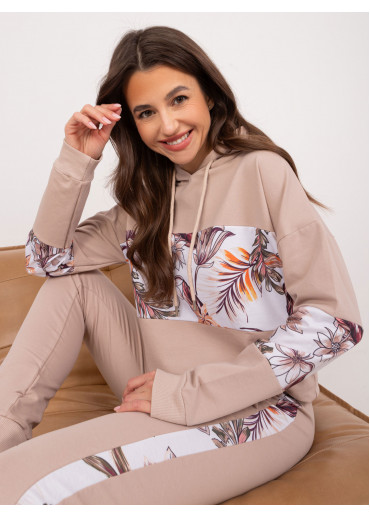 Béžovo hnedá tepláková súprava