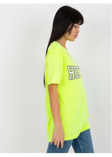 Žlté basic tričko s potlačou