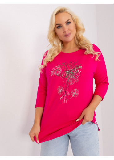 Fuchsiovo ružové tričko s potlačou