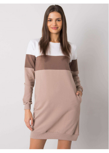Karamelovo hnedé mikinové šaty