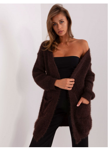 Tmavohnedý kardigán