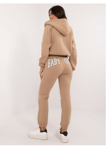 Béžovo hnedá dámska zateplená tepláková súprava