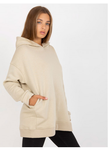 Béžovo hnedá oversize mikina