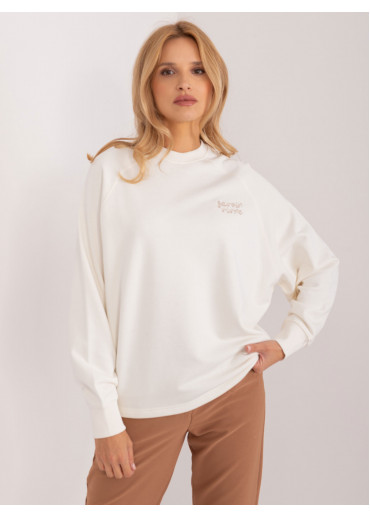 Smotanovo biela elegantná mikina