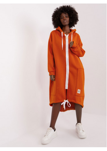 Mandarinkovo oranžová dlhá mikina