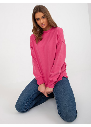Fuchsiovo ružová basic mikina