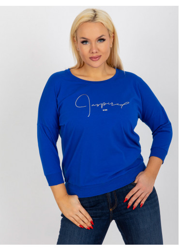 Modré tričko s nápisom