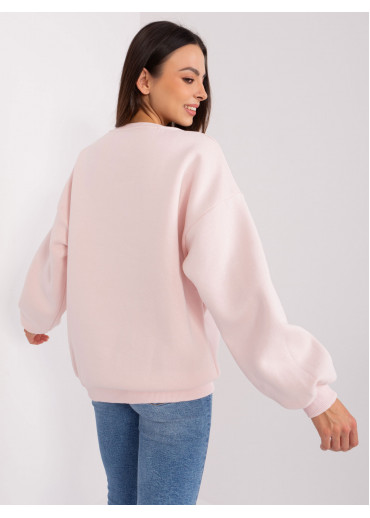 Púdrovo ružová mikina