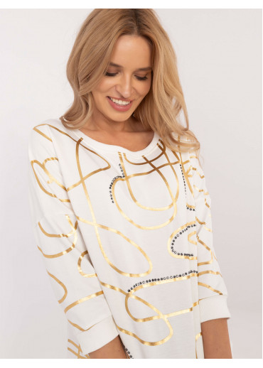 Smotanovo biela moderná mikina